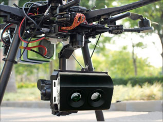 Visibility detector for drones physical pictures